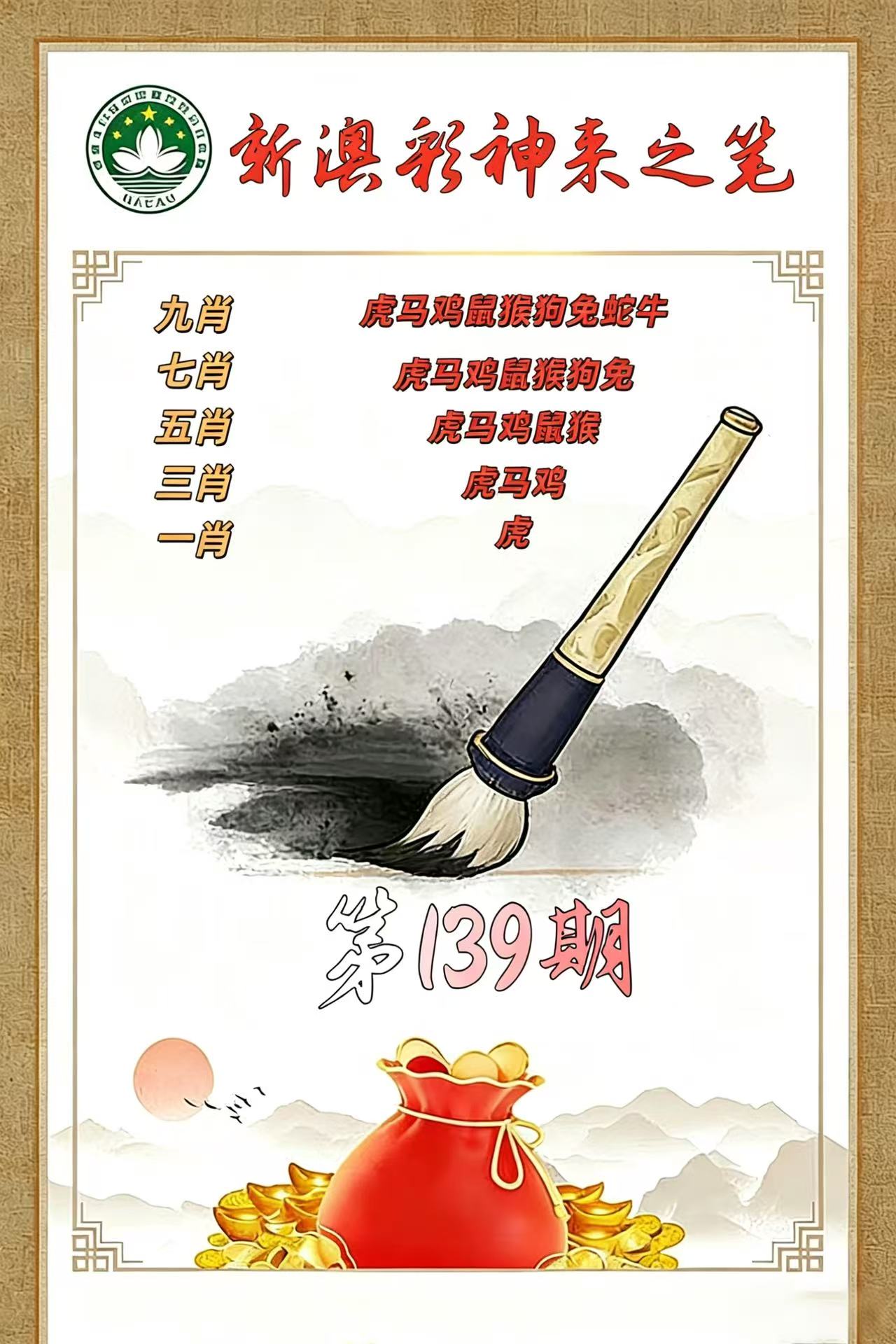 第139期公式九肖