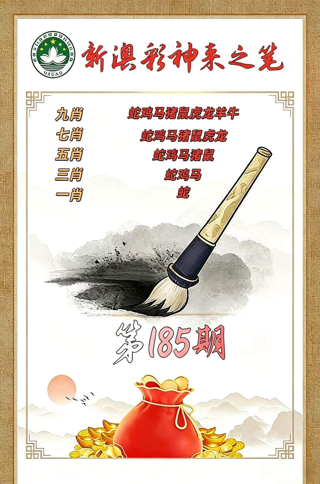 第185期公式九肖